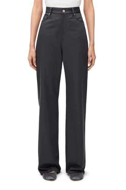 LOEWE High waisted trousers in cotton Deep Pavement plp_rd