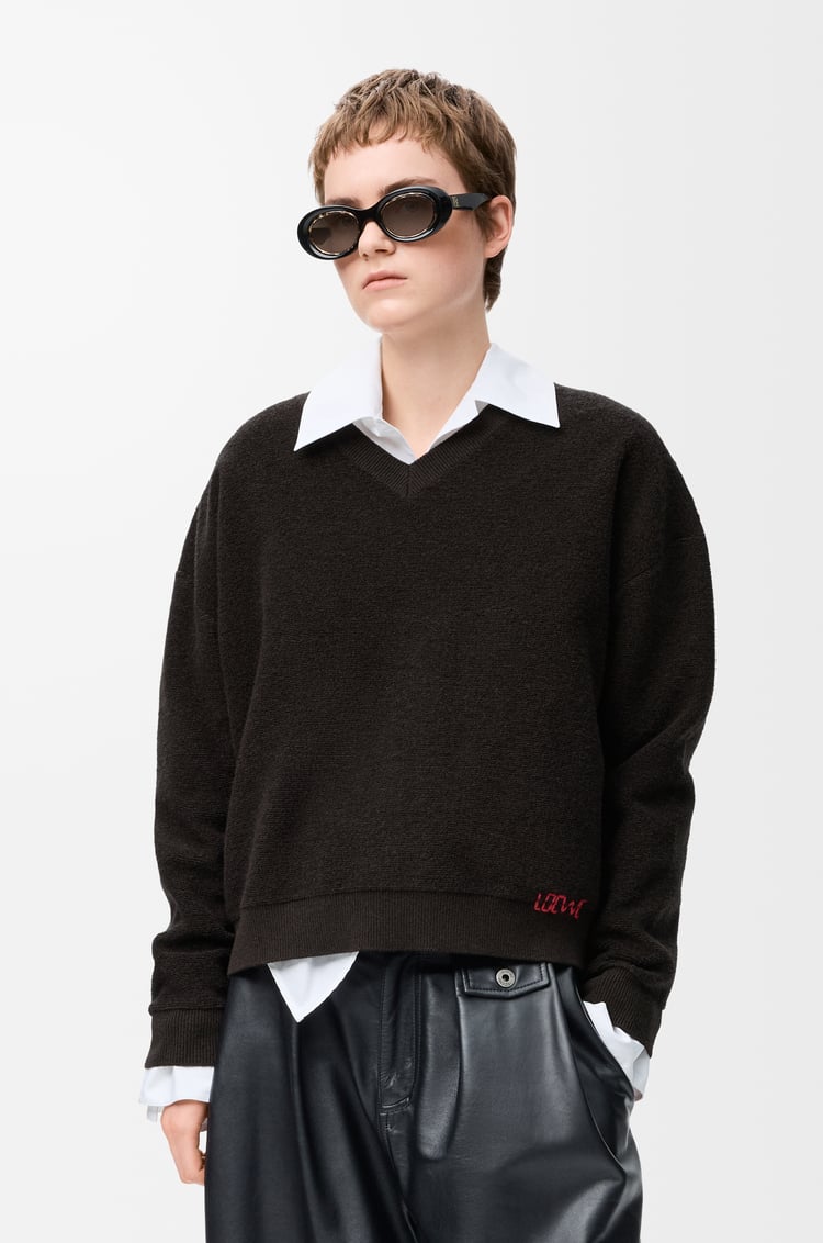 LOEWE Jersey en lana Verde Caqui