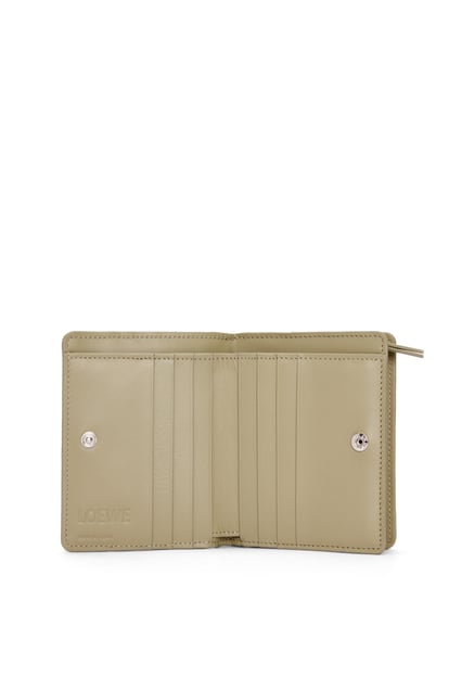 LOEWE Puzzle compact zip wallet in classic calfskin Dusty Blue/Sage Green/Angora plp_rd