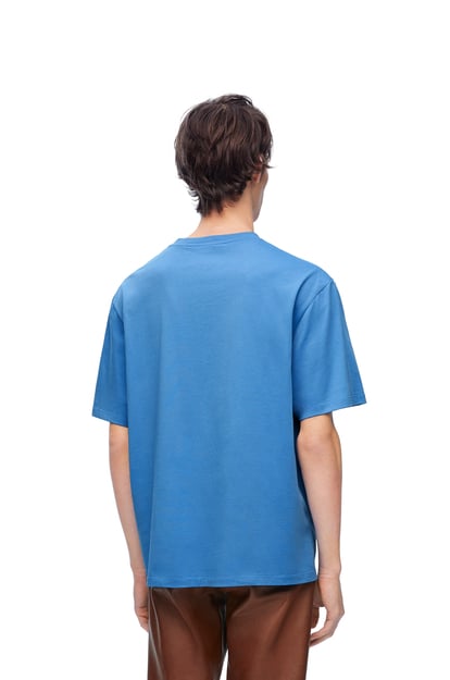 LOEWE T-shirt in cotone vestibilità rilassata BLU RIVIERA plp_rd