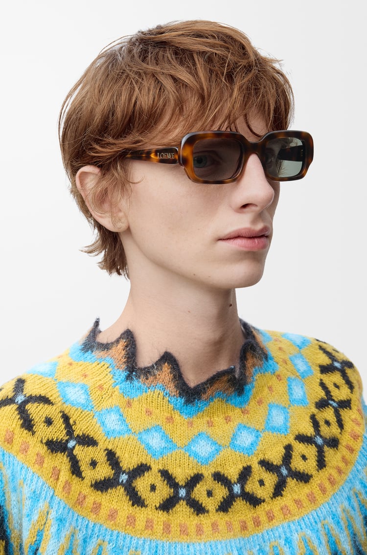 LOEWE Rectangular Slim sunglasses Havana