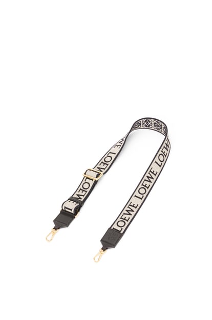 LOEWE Anagram strap in jacquard and calfskin Navy/Black