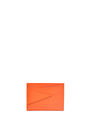 LOEWE Tarjetero liso Puzzle en piel de ternera con textura de rombos Naranja