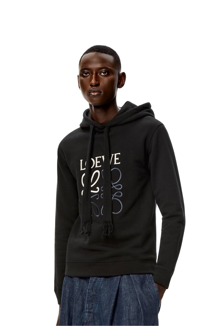 LOEWE LOEWE Anagram regular fit hoodie in cotton Black