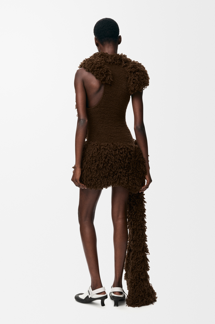 LOEWE Vestido en mezcla de lana Marrón