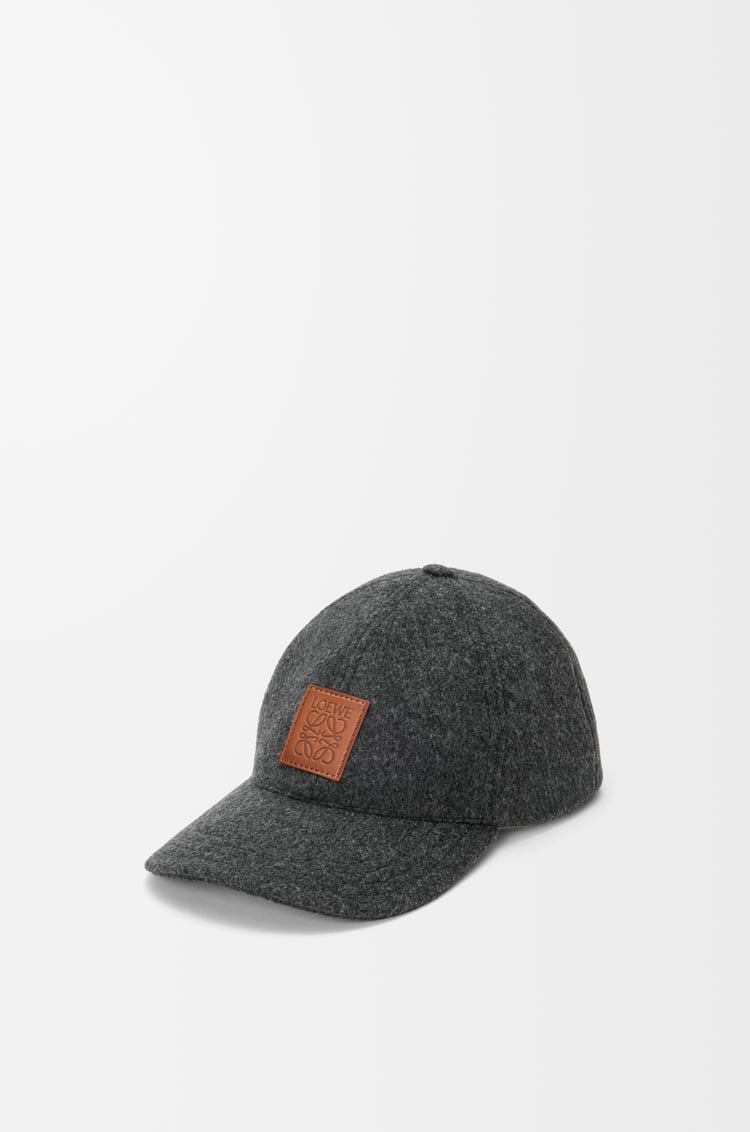 LOEWE Patch cap in wool Grey