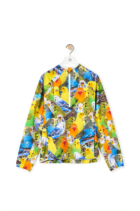 LOEWE Parrots zip top in polyamide Orange/Blue/Yellow plp_rd