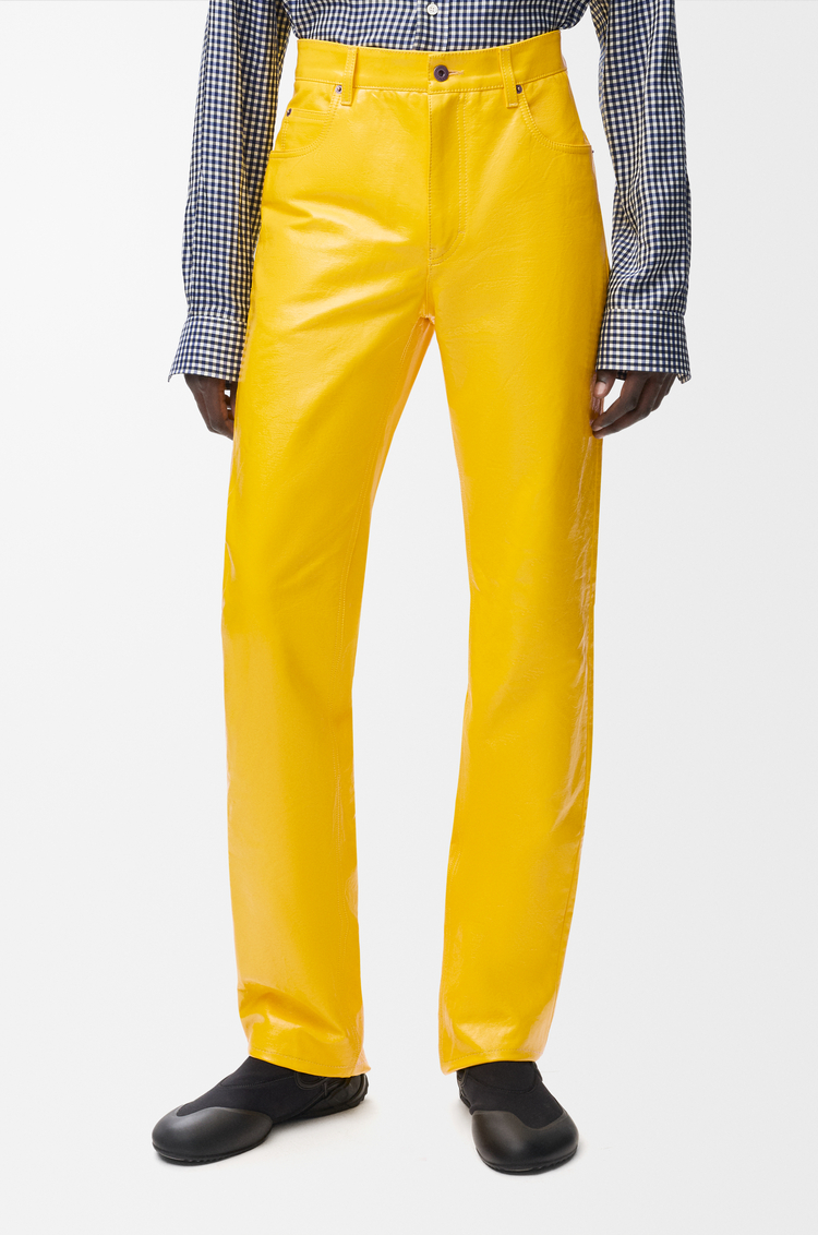 LOEWE Pantalón en mezcla de algodón Amarillo