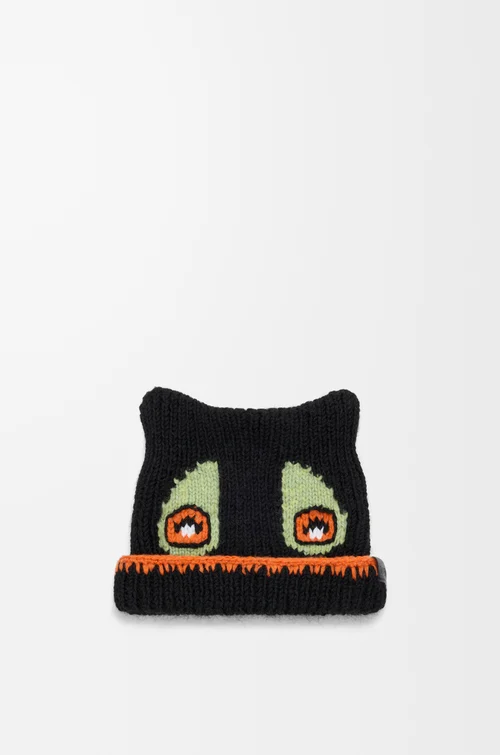 LOEWE Gorro en mezcla de lana, alpaca y mohair Negro