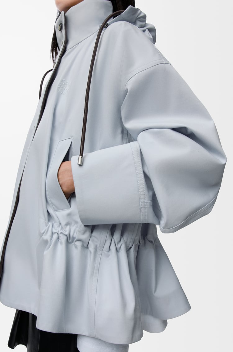 LOEWE フーデッド ジャケット（コットン&シルク） ブルー