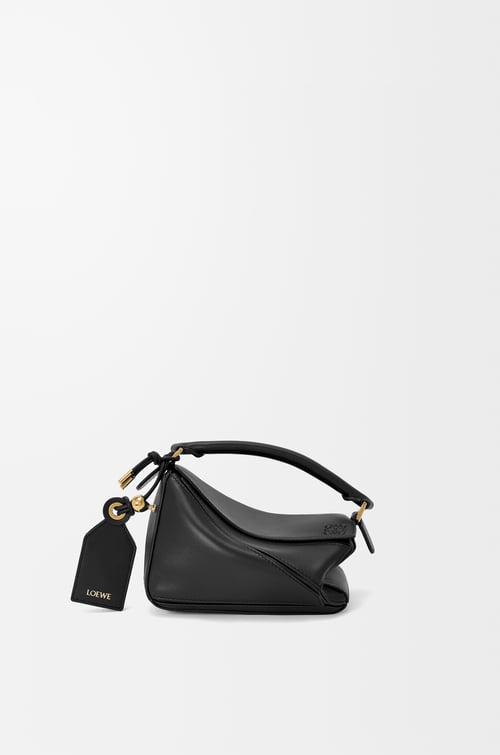 LOEWE Mini Featherlight Puzzle bag in nappa lambskin Black