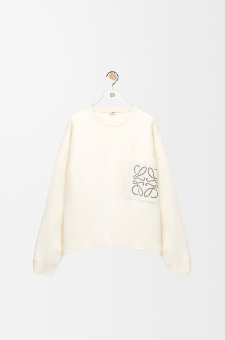 LOEWE Sweater in cotton blend Soft White