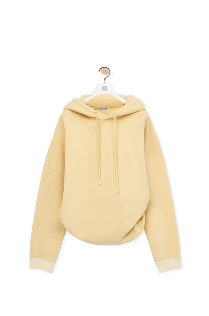 LOEWE Draped hoodie in cotton Vanilla