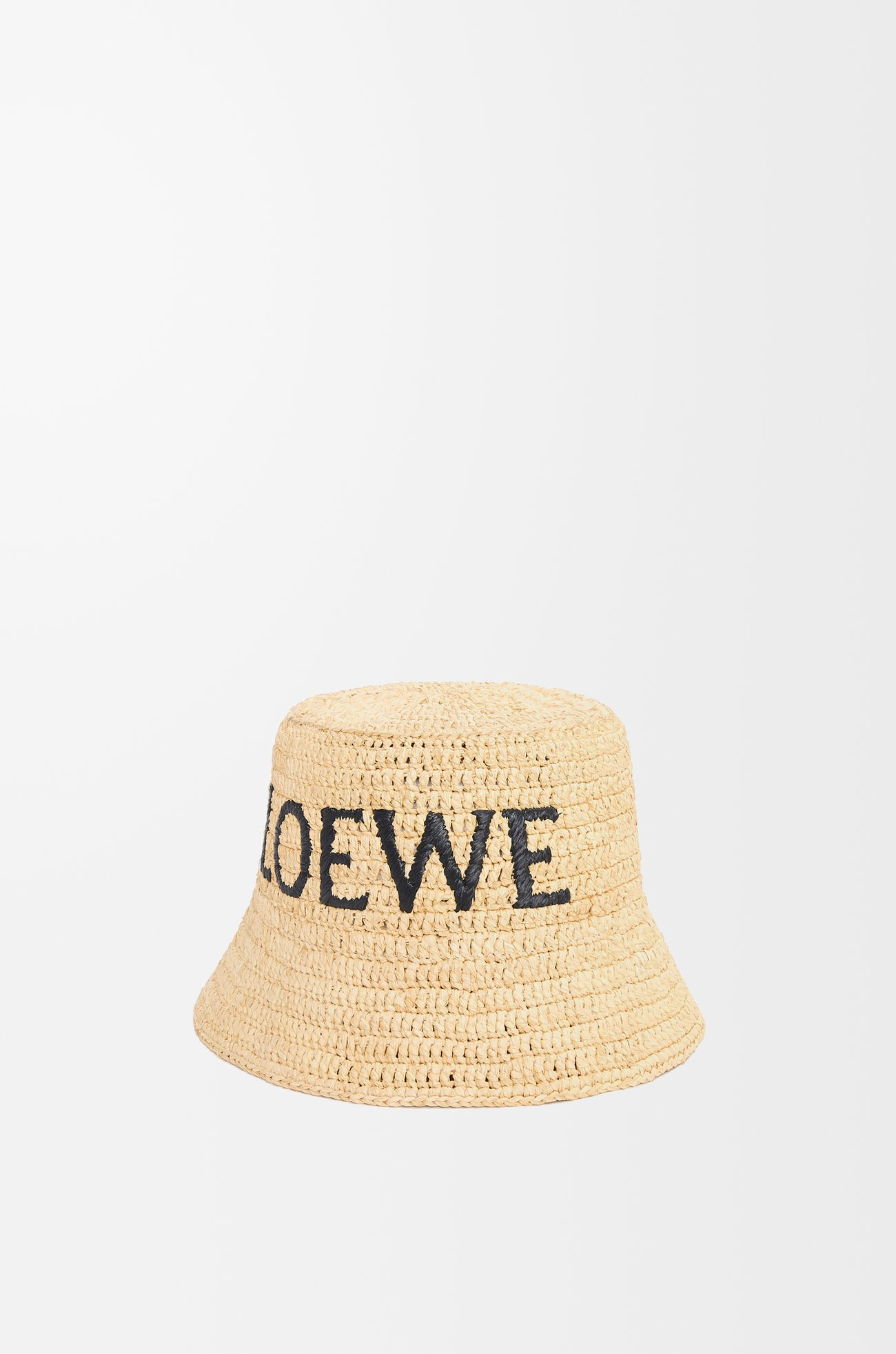 LOEWE 酒椰纖維漁夫帽 自然色
