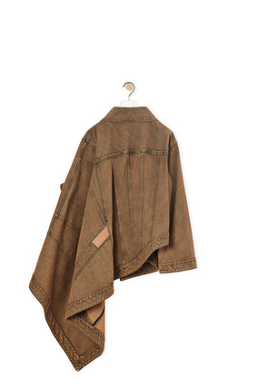 LOEWE Asymmetric jacket in denim Brown plp_rd