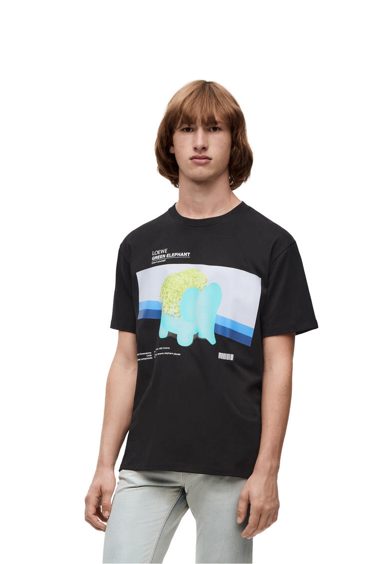 LOEWE Chia elephant T-shirt in cotton Black