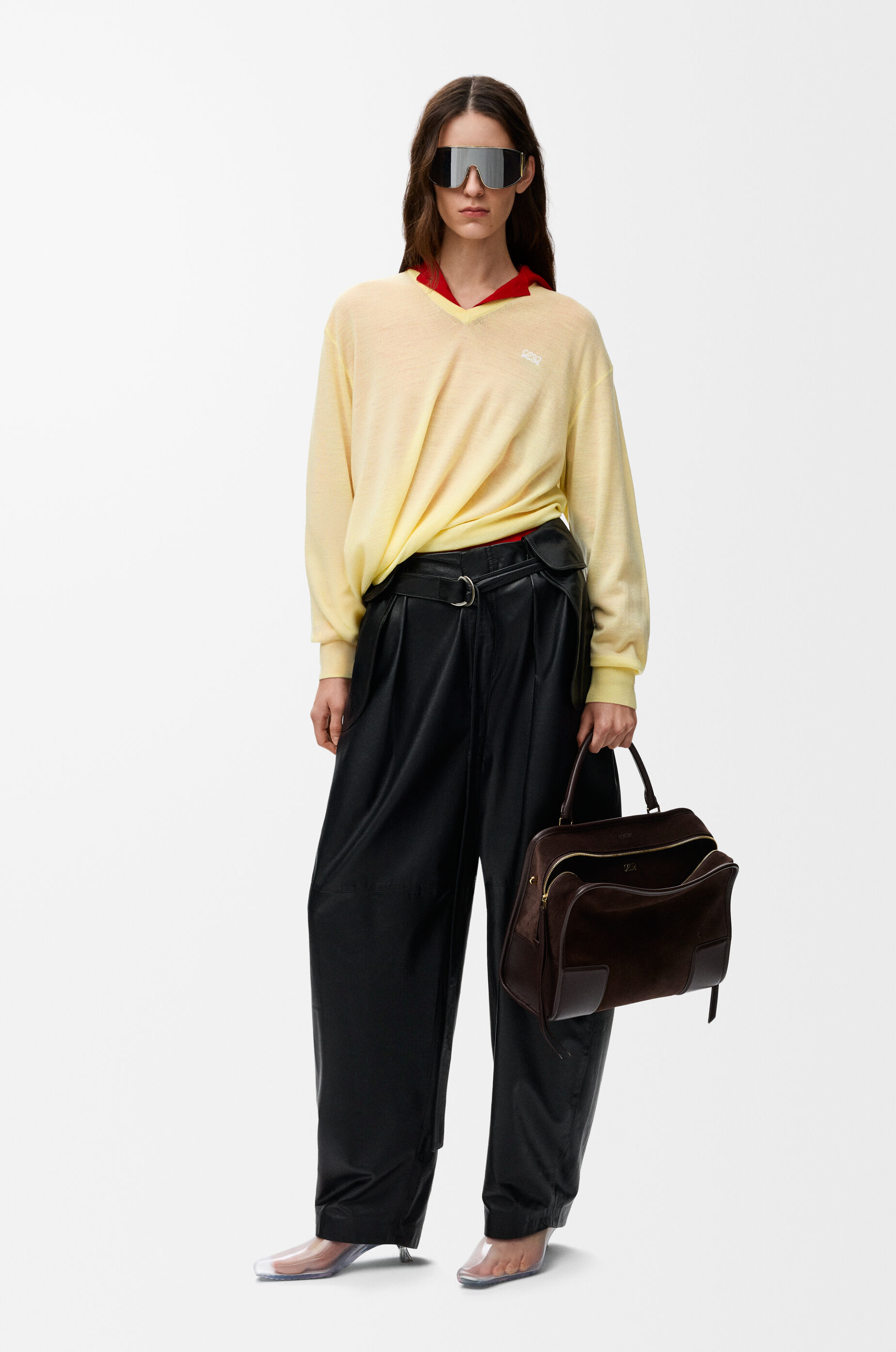 ロエベ LOEWE ウール ニット カーディガン S イエローベージュ /AQ ベージュ系 LOEWE(ロエベ) カーディガン(レディース) - ブランド通販の
