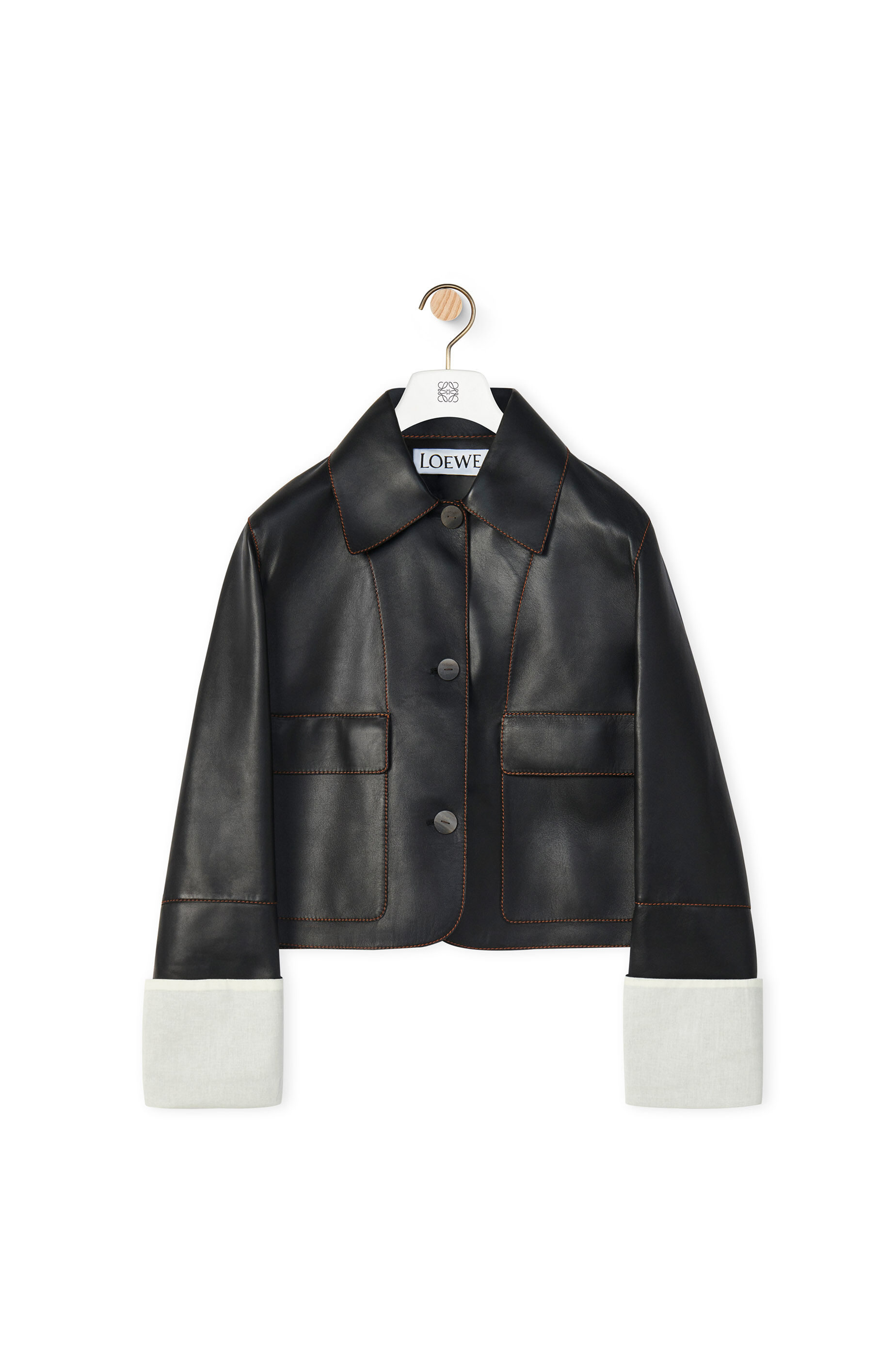 loewe leather coat