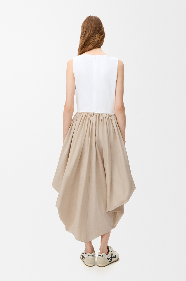 LOEWE 棉质连衣裙 白色/米色