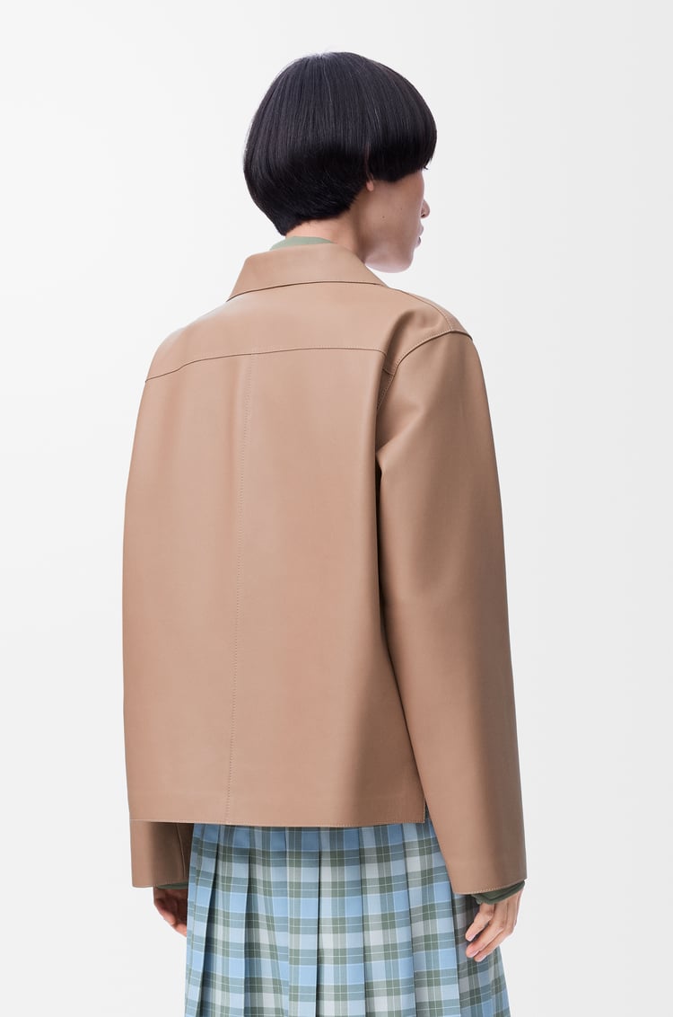 LOEWE 纳帕羊皮革睡衣式女士衬衫 米色