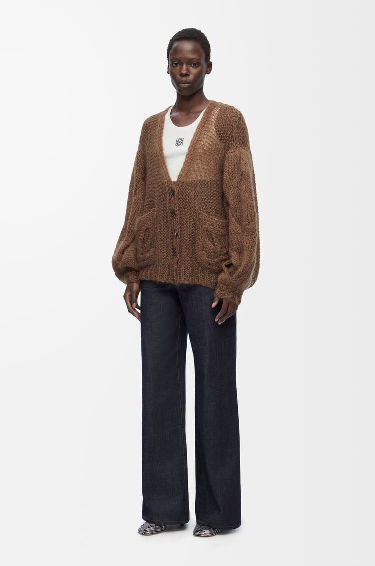 LOEWE アナグラム カーディガン（モヘア） ブラウン