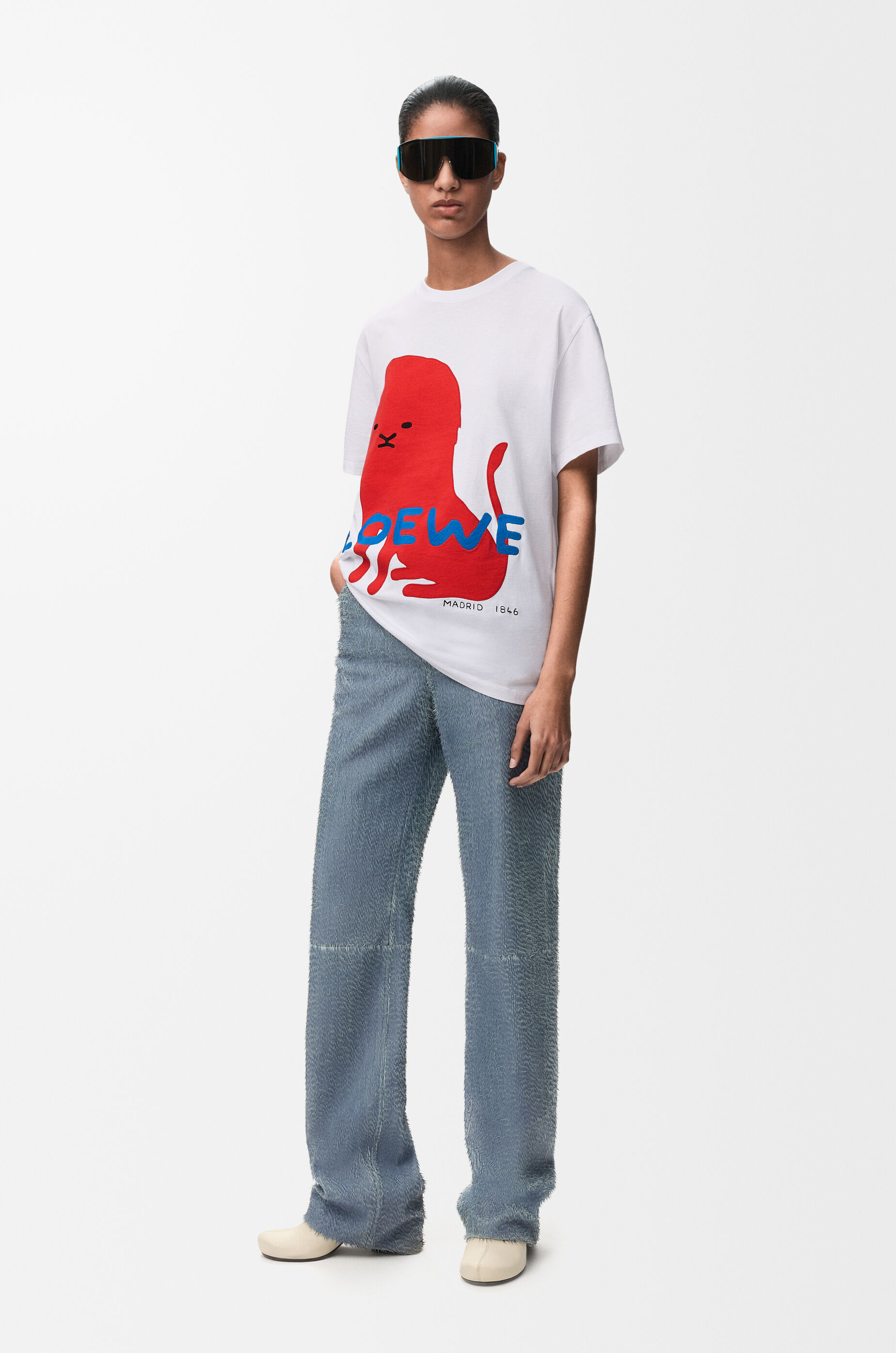 Regular fit t-shirt in cotton White - LOEWE USA Official Website