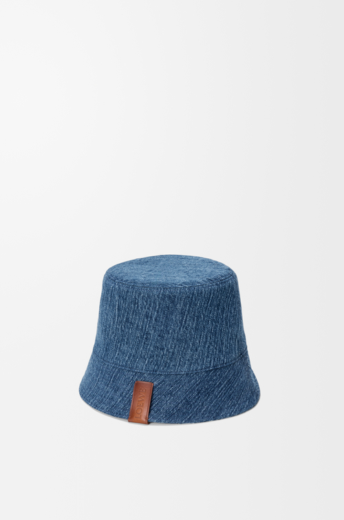 LOEWE Reversible bucket hat in denim Denim Blue