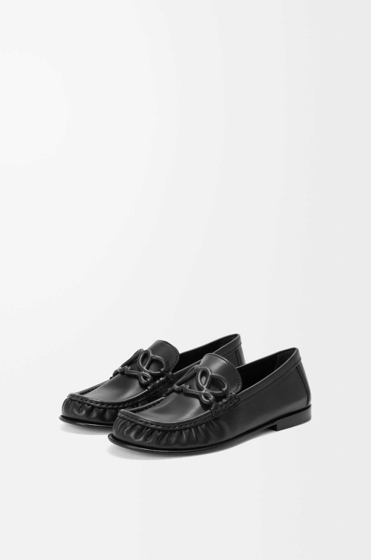 LOEWE Double L loafer in soft calfskin Black
