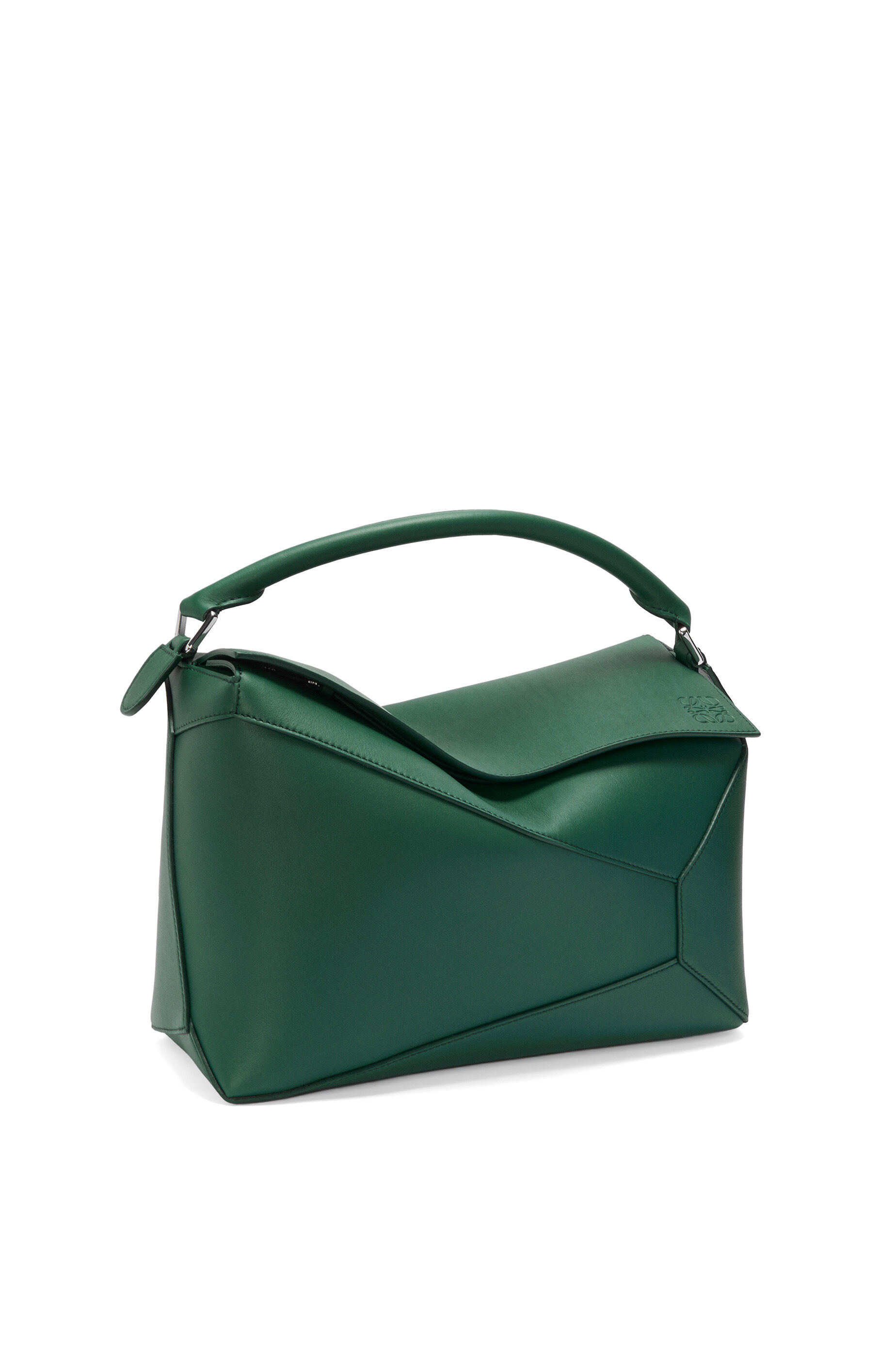 パズルバッグ ラージ（クラシックカーフ） エバーグリーン - LOEWE