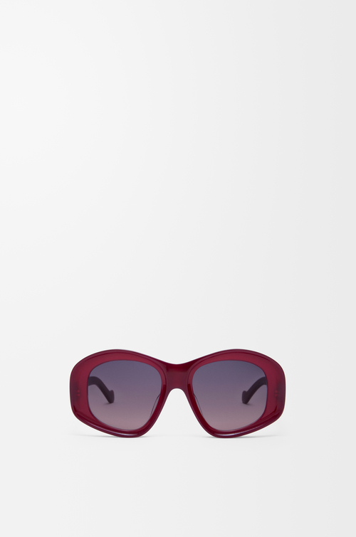 LOEWE Gafas de sol Beveled Pentagon Burdeos Lácteo