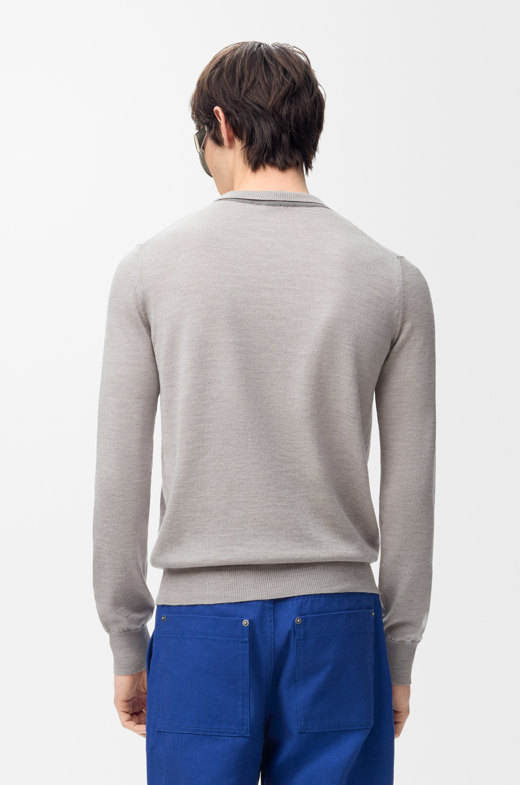LOEWE Jersey en lana merina Gris Claro/Gris