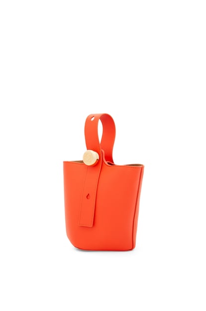 LOEWE Mini Pebble Bucket bag in mellow calfskin Vivid Orange plp_rd