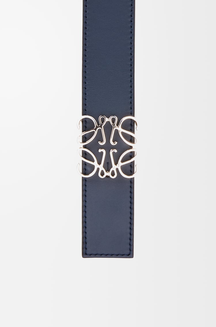 LOEWE Reversible Anagram belt in smooth calfskin Ocean/Black/Palladium
