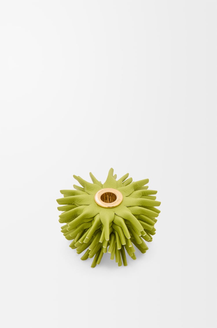 LOEWE Small flower charm in calfskin Meadow Green