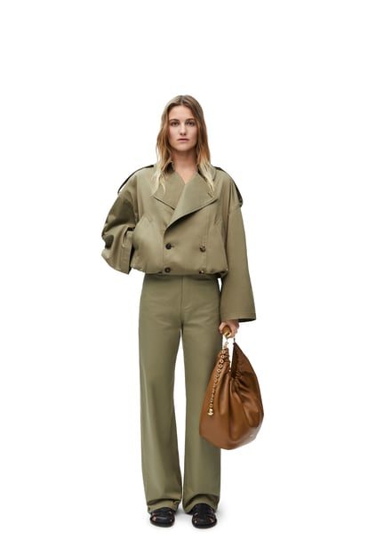 LOEWE Giacca a palloncino in cotone VERDE MILITARE plp_rd