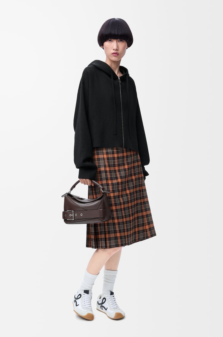LOEWE Anagram zip-up hoodie in wool Black