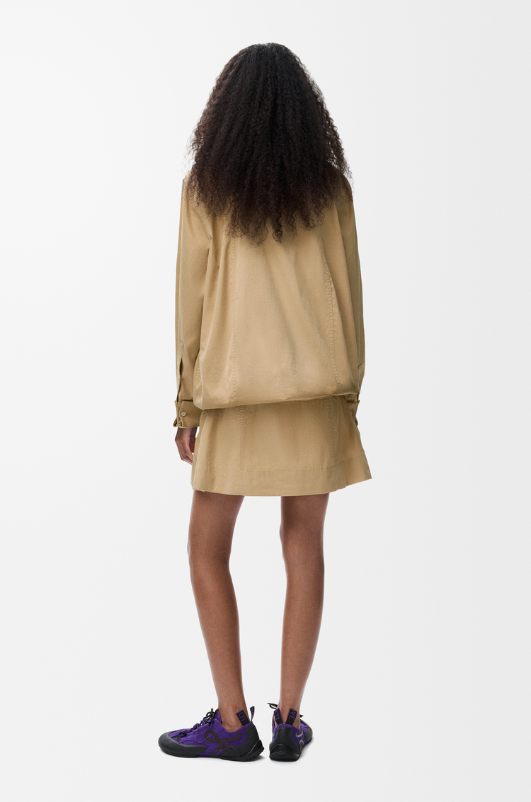 LOEWE Dress in cotton and silk Light Beige