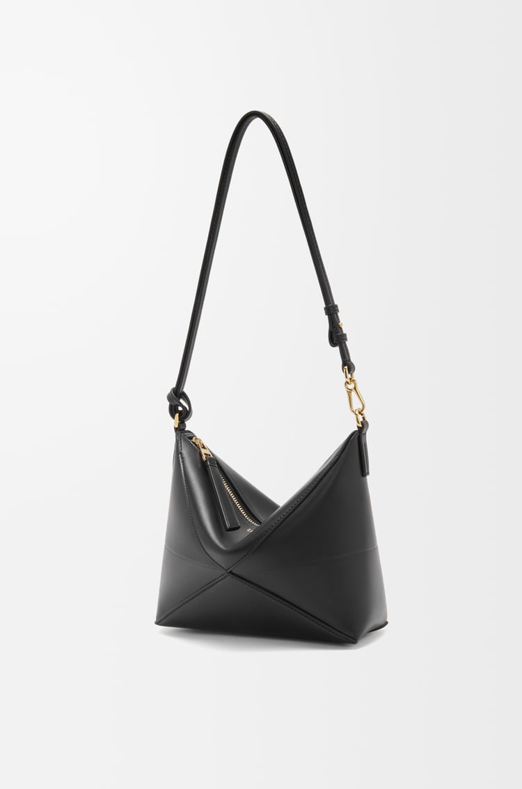 LOEWE 亮面纳帕牛皮革 Puzzle Fold pouch 黑色