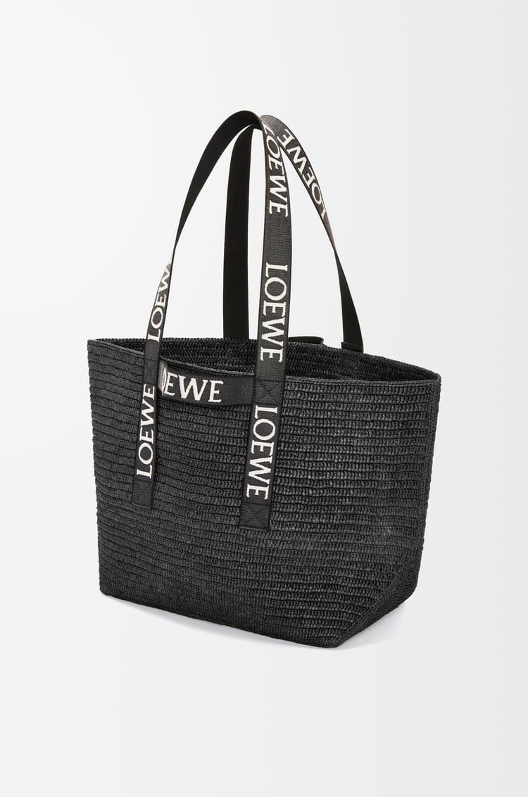 LOEWE 酒椰纖維 Fold 托特包 黑色