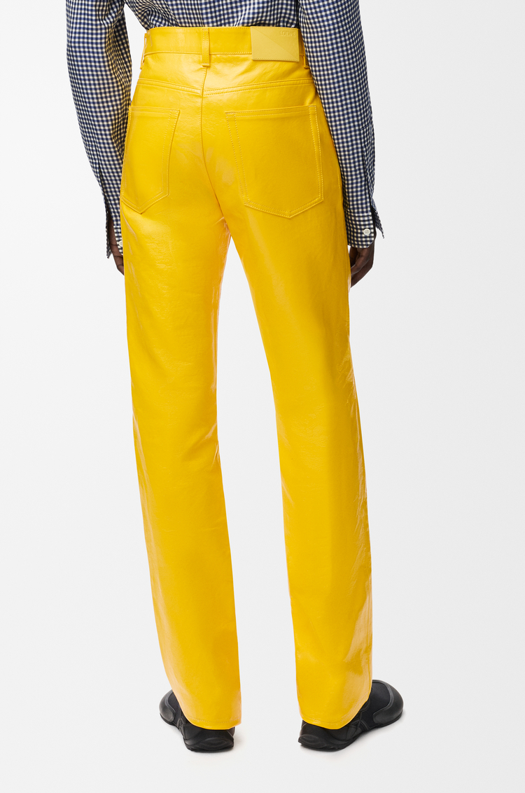 LOEWE Pantalón en mezcla de algodón Amarillo