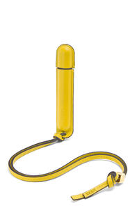 LOEWE Perfume travel case in classic calfskin and brass Yellow
