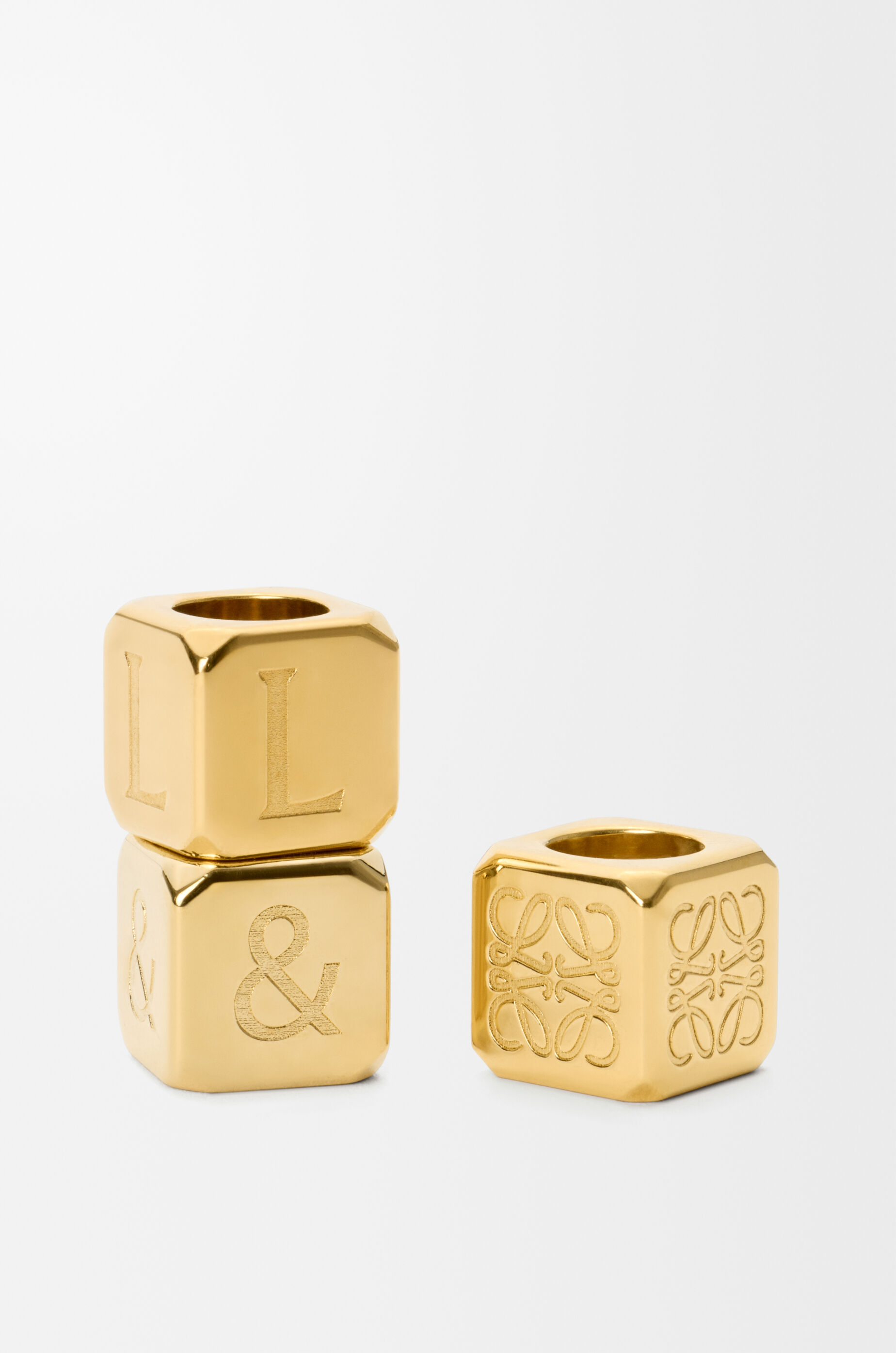 LOEWE 小型骰子 金色