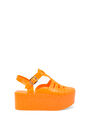 LOEWE Wedge sandal in rubber Orange