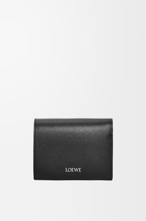 LOEWE Cartera con tres pliegues en piel napa de ternera Negro/Caqui Oscuro plp_rd