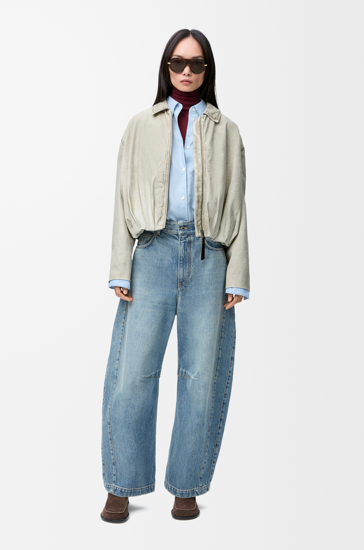 LOEWE Draped jacket in cotton Light Grey