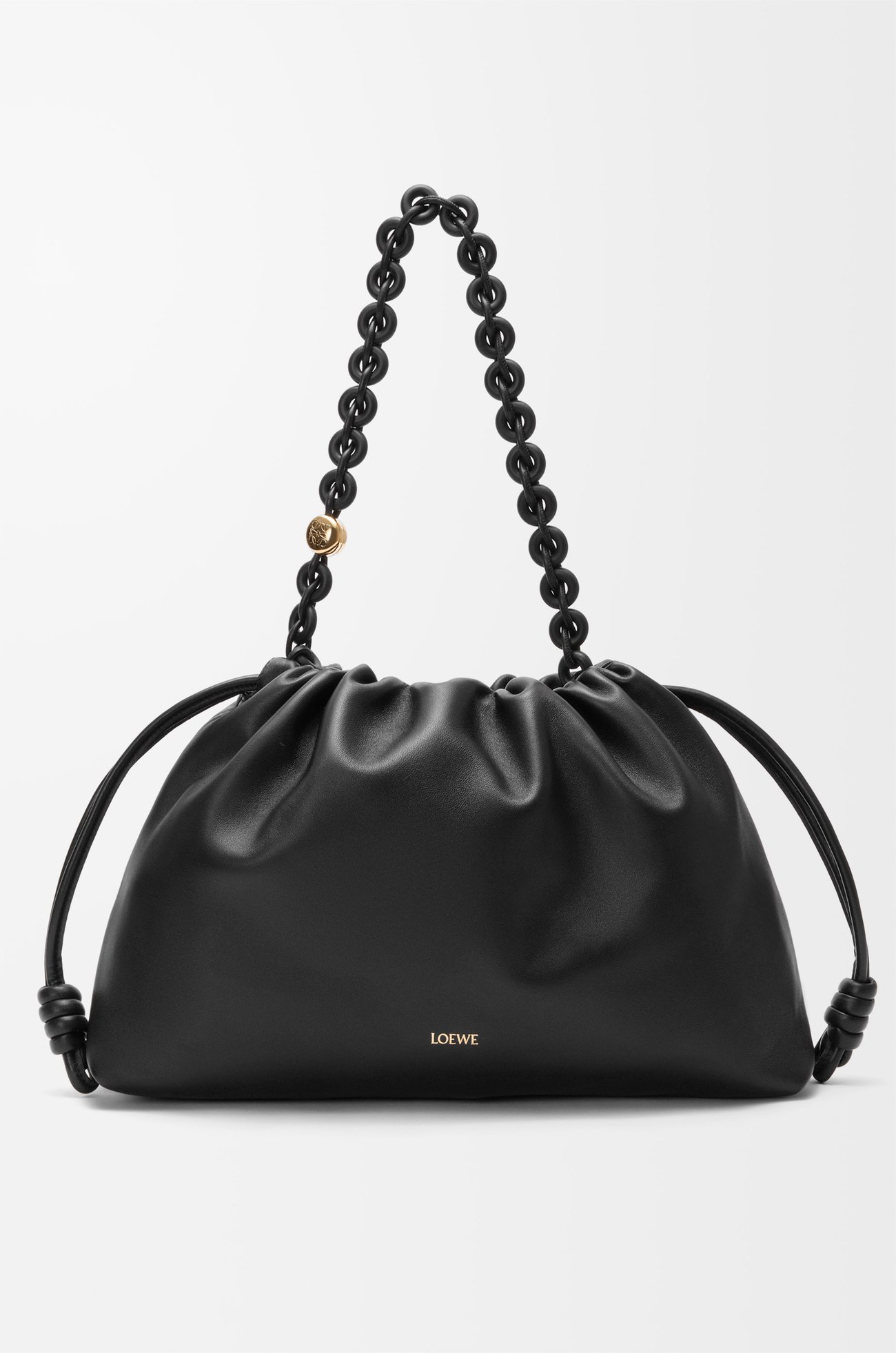 LOEWE Large Flamenco purse in mellow nappa lambskin Black