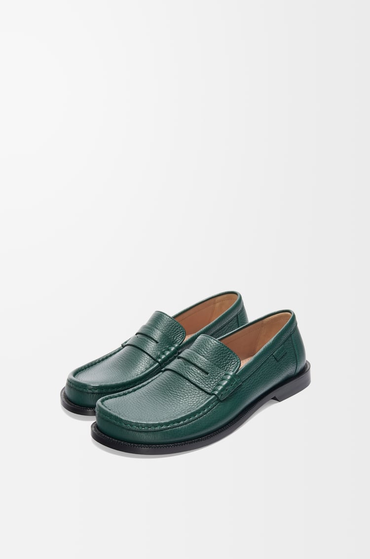 LOEWE Mocasín Campo en piel de ciervo Verde Oscuro