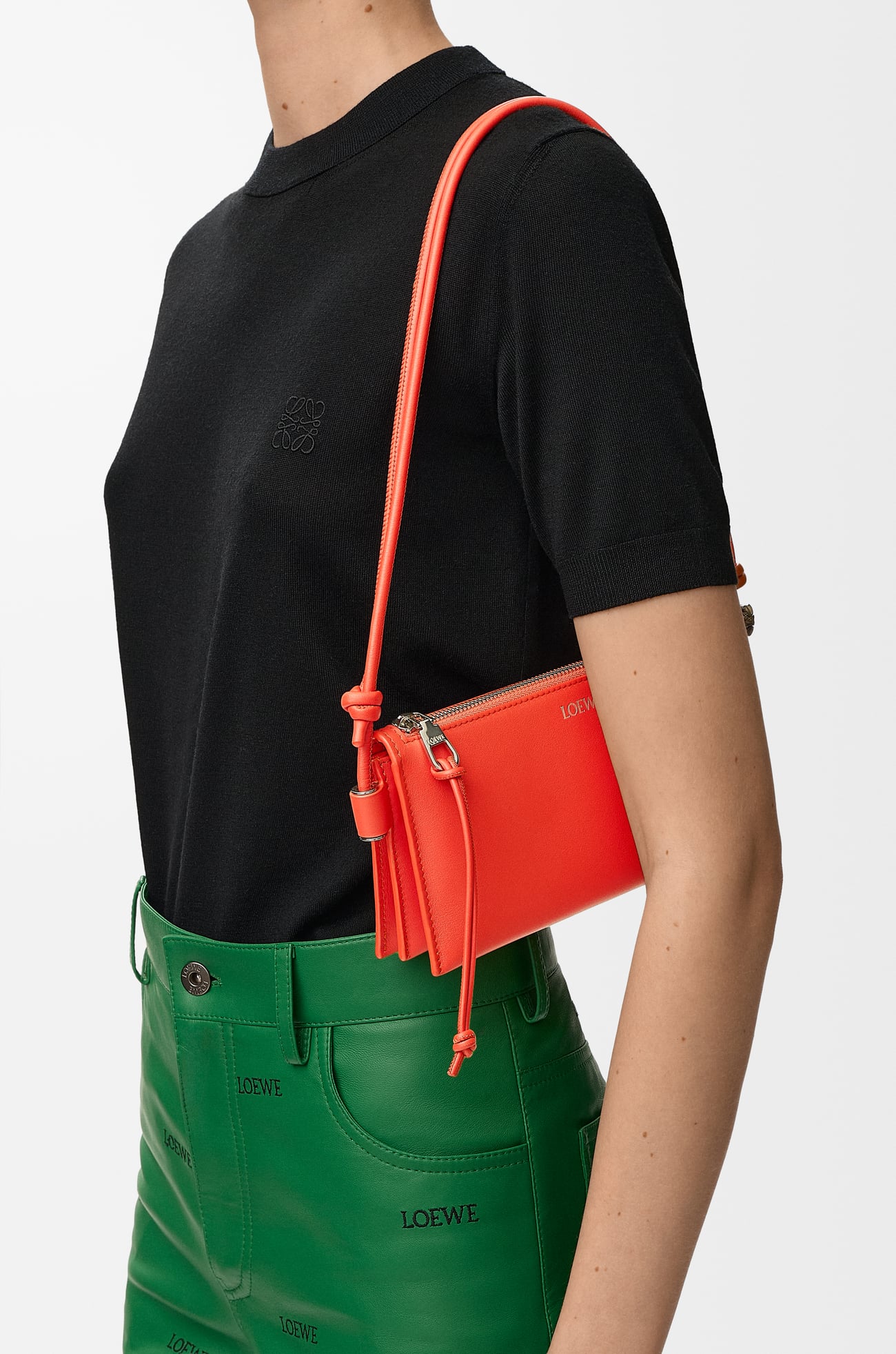LOEWE Pouch Joya en piel napa de ternera Naranja Amanecer
