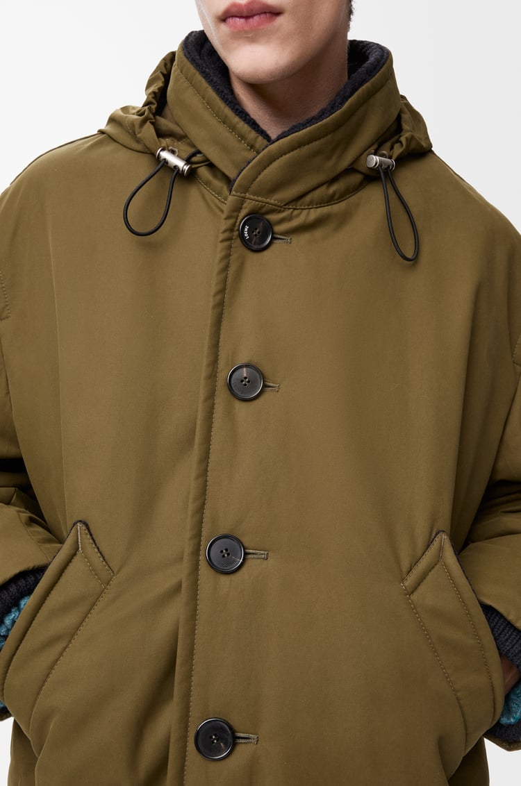 LOEWE Giacca imbottita in cotone tecnico Verde Kaki