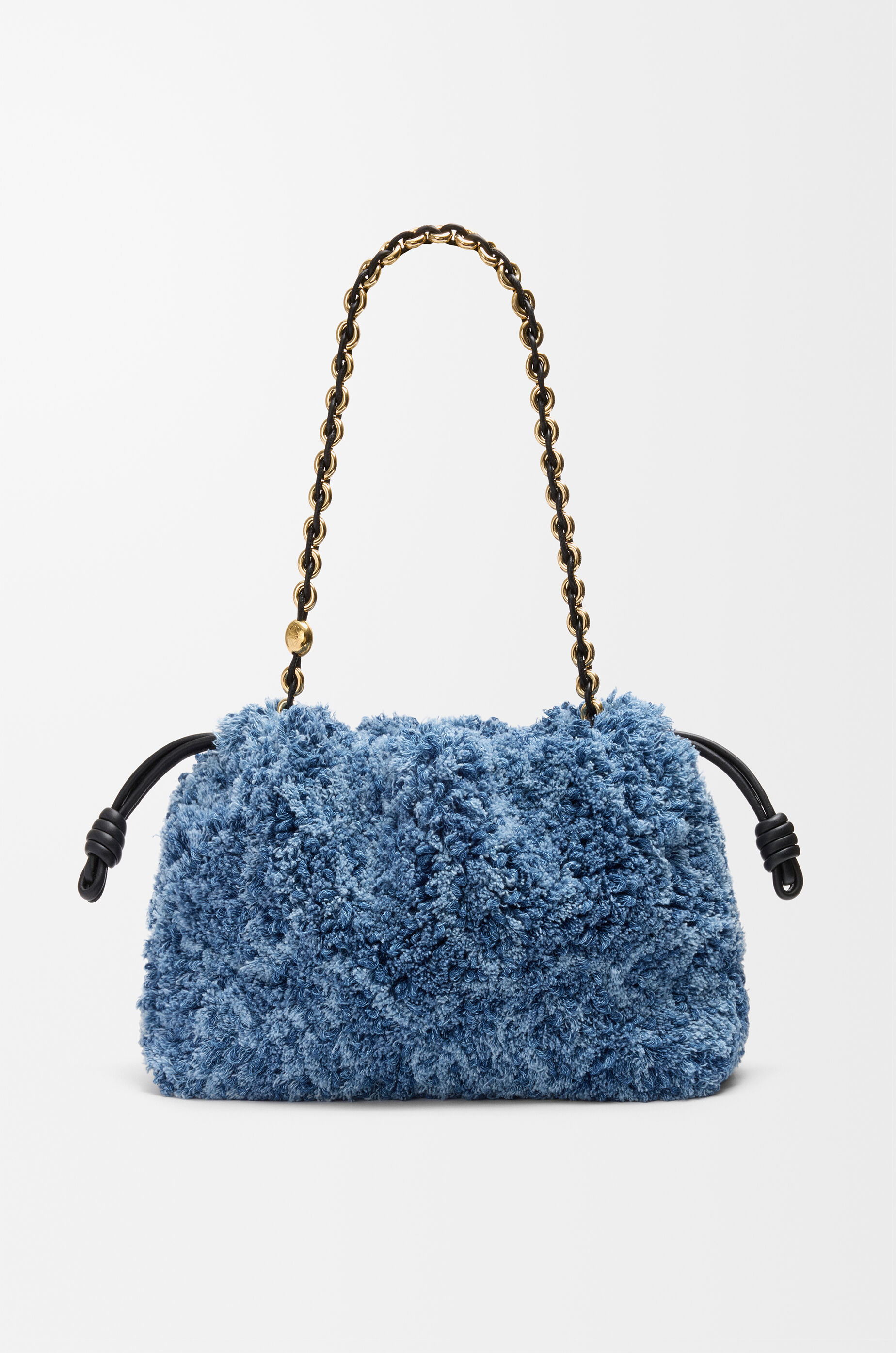 Medium Flamenco purse in denim Blue - LOEWE Medium Flamenco purse in denim Blue - LOEWE